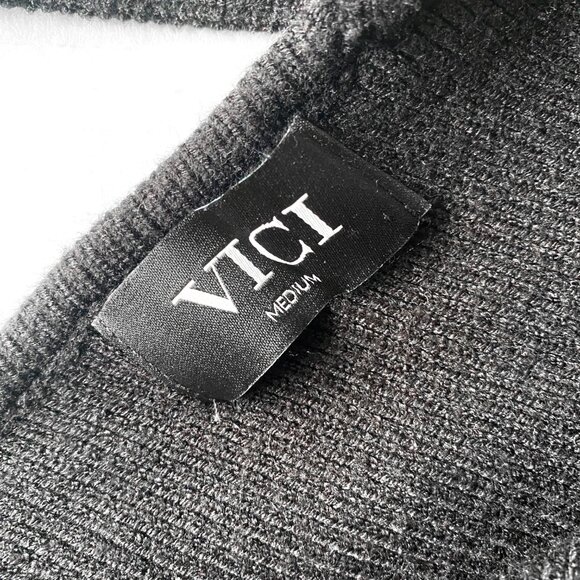 Vici Faux Wrap Knit Sweater Dress - Picture 8 of 9